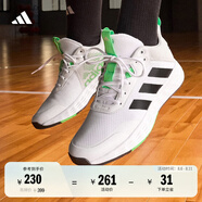 adidas OWNTHEGAME 2.0低幫團隊款實(shí)戰運動(dòng)籃球鞋男子阿迪達斯 白/黑/綠   44.5
