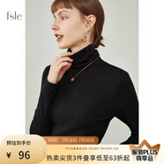 范思藍(lán)恩范思藍(lán)恩204303半高領(lǐng)打底衫女秋冬百搭修身針織上衣緊身內(nèi)搭毛衣 黑色（高領(lǐng)）  XS