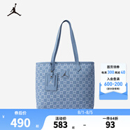 NIKE JORDAN 耐克AJ男女童23號(hào)牛仔托特包新款手提包大容量?jī)和瘑渭绨?牛仔藍(lán) 8/20【35*27*15cm 約14.1L】