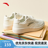 安踏輕松板鞋厚底小白鞋女鞋2025夏季學(xué)生增高百搭運(yùn)動(dòng)鞋子輕便休閑鞋 【小logo】象牙白-1 36