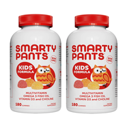SMARTY PANTS貓頭鷹兒童復(fù)合維生素軟糖 兒童維生素 含omega3 魚油 維生素d3k2 2瓶 1.09kg 180粒 專為4歲+兒童研制