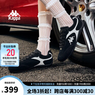 KAPPAWing卡帕賽車鞋德訓(xùn)鞋女2025夏季新款休閑跑鞋潮流復(fù)古運動板鞋子 黑色/冬日白 43