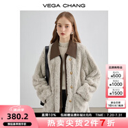 VEGA CHANG皮毛一體短外套女2025年秋冬新款寬松顯瘦高級感名媛風毛絨大衣 常規(guī)版 L