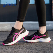 asics亞瑟士女鞋跑步鞋愛世克斯秋季新款減震耐磨跑鞋透氣網(wǎng)面運動鞋子 黑色/粉色 36