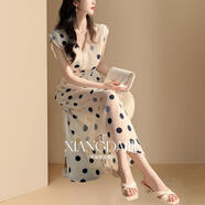 子耳杭州四季青女裝連衣裙2025新款廣州十三行時(shí)尚深圳南油高端潮流夏 波點(diǎn)連衣裙洋氣質(zhì)//奢華行大站/ XL