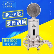 iSKBM-5000電容麥克風(fēng)聲卡套裝電腦YY主播K歌設(shè)備錄音手機(jī)話筒
