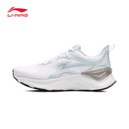 李寧（LI-NING）透氣跑步鞋夏季新款輕質(zhì)男鞋拼接網(wǎng)面軟底減震耐磨休閑運動(dòng)鞋 標準白（越影） 減震回彈 41