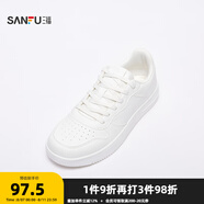 三福男低幫板鞋輕都市系列發(fā)泡底休閑時尚男鞋827060 白色 40