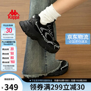 卡帕（Kappa）女鞋夏季網(wǎng)面運(yùn)動(dòng)鞋子女款網(wǎng)鞋增高老爹鞋休閑跑步鞋 黑色 36.5