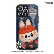 GEEKSEEK 復古牛仔紋拉布布適用蘋(píng)果16promax手機殼iphone15保護套14pro情侶13男女12卡通11可愛(ài)8pl 【牛仔拉布布】黑色膚感鼓皮 iPhone XS