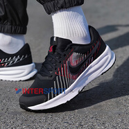 耐克（NIKE）男鞋官方艦店 2025夏季新款運(yùn)動(dòng)鞋透氣網(wǎng)面鞋休閑鞋緩震耐磨跑鞋 【全新】黑/大學(xué)紅-001 39 (245mm)