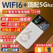 昌實(shí)【送一年流量】1W毫安5Ghz隨身wifi6大流量三網(wǎng)絡(luò)切換全國(guó)通用移動(dòng)無(wú)線wifi免插卡無(wú)限流量2025款 【至尊十六核1599%】1W毫安大電池續(xù)航72小時(shí)