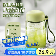 綠珠搖搖杯tritan水杯隨手杯沖調杯韓版360ml綠
