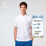 哈吉斯（HAZZYS）男裝 25夏上衣多色短袖POLO衫ASTZE0CBX71 白色WT 4XL（190/112A5