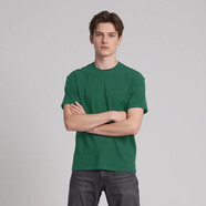 阿仕頓（ARTSDON）2025夏新款寬松舒適百搭圓領(lǐng)短袖T恤(男女款) 墨綠色 D5S00706 S