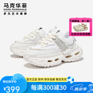 馬克華菲老爹鞋子男鞋夏季新款情侶鞋厚底增高休閑運(yùn)動(dòng)鞋女鞋輪胎鞋子女 白色 【布面男款】增高7厘米 43 (265mm) 標(biāo)準(zhǔn)運(yùn)動(dòng)鞋碼