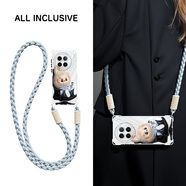 章銘 適用vivox90手機殼新款春夏x90s可背斜挎掛繩硅膠墻洞拉布布四角防摔女保護套 透明-老板拉布布- vivox90