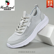 西域駱駝夏季男鞋透氣網(wǎng)鞋男防臭軟底爸爸鞋運動鞋防滑旅游鞋舒適休閑鞋男 11230 灰色鏤空款-駱駝官方品牌 38