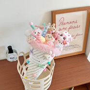 京東鮮花卡通冰淇淋玩偶花束成品生日禮物女生送女友閨蜜兒童小眾高級中秋