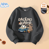 班尼路（Baleno）男童加絨衛衣冬裝大童保暖上衣套頭外套兒童冬季加厚休閑大童裝