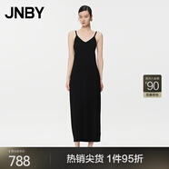 JNBY/江南布衣春夏連衣裙吊帶毛衫氣質(zhì)優(yōu)雅設(shè)計感V領(lǐng)OL風5O5G12600 001/本黑 XS