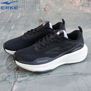 鴻星爾克（ERKE）女鞋減震跑步鞋新款輕便休閑鞋網(wǎng)面透氣運動(dòng)鞋子女百搭通勤慢跑鞋 正黑/碳灰 35