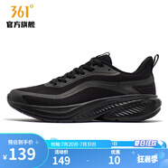 361°361度男鞋運動鞋2023年秋季新款男常規(guī)跑鞋 曜石黑/煙灰 44