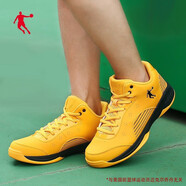 喬丹QIAODAN藍色籃球鞋低幫2025秋冬季運動(dòng)鞋耐磨學(xué)生防滑毒液戰靴 谷穗黃/黑色 41