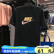 NBA VIBE-NIKE-短袖男純棉上衣休閑運動(dòng)女恤潮流體恤衫夏 耐克T/黑國標大NK M110125斤 均碼