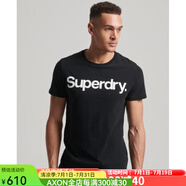 superdry極度干燥男士T恤短袖套頭LOGO潮流經典款 BLACK L