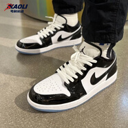 耐克（NIKE）【潮】Air Jordan aj1板鞋男女情侶新款低幫休閑運(yùn)動籃球鞋休閑鞋 DV1333/DV1309-100 黑白 女款GS 40 女