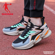 喬丹QIAODAN冬季男鞋跑步鞋運動(dòng)鞋男網(wǎng)面透氣緩震輕便跑鞋R 砂褐色/黑色 39