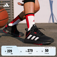 adidas OWNTHEGAME 2.0低幫團(tuán)隊(duì)款實(shí)戰(zhàn)運(yùn)動(dòng)籃球鞋男子阿迪達(dá)斯 黑/紅/銀白   41