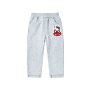 凱蒂貓（hellokitty）Hello Kitty女童春秋純棉長(zhǎng)褲兒童休閑褲子 麻灰色 80 cm