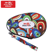 雙魚(yú)乒乓球拍套多彩便攜收納運動(dòng)訓練包拍袋乒乓球用包葫蘆套正品 拼色款