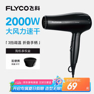 飛科（FLYCO）電吹風機家用便攜冷熱風護發(fā)速干吹風筒2000w大功率FH6231