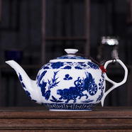 同款新品陶瓷小茶壺單壺小號(hào)功夫茶具泡茶居家小容量青花瓷薄胎景 馬光一壺四杯壺320ml杯60ml