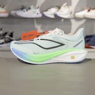 李寧（LI-NING）2025飛電5CHALLENGER男款高回彈?絲比賽防滑跑鞋ARMV001 ARMV001-8標準白/空藍色 39