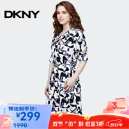 唐可娜兒（DKNY）【京東奧萊】新款印花連衣裙女夏季新款寬松顯瘦印花短袖連衣裙女 W1312Z51-420 M