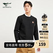 七匹狼【不易變形】長(cháng)袖T恤男圓領(lǐng)男裝衣服上衣時(shí)尚體恤衫 001(黑色) 1D1D50601035 XL /175/92A