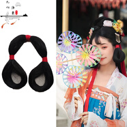 漢服古裝襦裙琉璃美人煞璇璣同款假發(fā)包c(diǎn)os古風(fēng)仙女可愛(ài)造型發(fā)髻 默認 中長(cháng)發(fā) 雙丫髻（成人款）