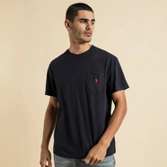 Polo Ralph Lauren拉夫勞倫男士衣服純色白色刺繡Logo套頭圓領(lǐng)短袖T恤男 710707095 藏青色 2XL