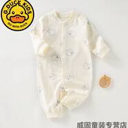 G.DUCKKIDS嬰兒連體衣四季男嬰新生兒長袖女嬰春裝幼兒新生兒服裝寶寶衣服 蘭條怪怪熊秋款 66cm