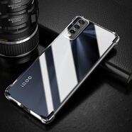 浪龍適用vivo iQOOU1手機殼 愛酷U1X保護套 超薄透明鏡頭全包四角氣囊防摔硅膠軟殼 簡約男女款外殼 iQOOU1X 透明白 全包鏡頭簡約透明氣囊防摔軟殼