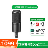 鐵三角（Audio-technica） AT2035 電容麥克風(fēng) 全電腦K歌 主播 直播麥克風(fēng) 專業(yè)錄音話筒 專業(yè)設(shè)備 專業(yè)調(diào)試聲卡麥克風(fēng) AT2035黑色