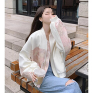 樂僖貝俫寬松短款夾克2025秋季韓版百搭棒球服 花色面料 質(zhì)量保證 S 105斤以下