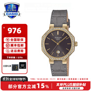 卡西歐（CASIO）手表女sheen系列藍(lán)寶石鏡面商務(wù)時(shí)尚百搭守護(hù)星女表送女友潮流表 SHE-4552GL-8AUPRS月相星系列