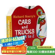 斯凱瑞 英文原版繪本 Richard Scarry's Cars and Trucks from A to z  幼兒字母入門從A到Z 手掌口袋書 斯凱瑞 兒童英語啟蒙認知