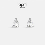 APM Monaco水滴耳釘925銀飾品小號耳釘生日禮物送女友