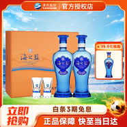 洋河 【官方授權(quán)】 藍(lán)色經(jīng)典 過節(jié)禮贈(zèng) 雙支2瓶禮盒裝白酒 42度 480mL 1盒 海之藍(lán)禮盒